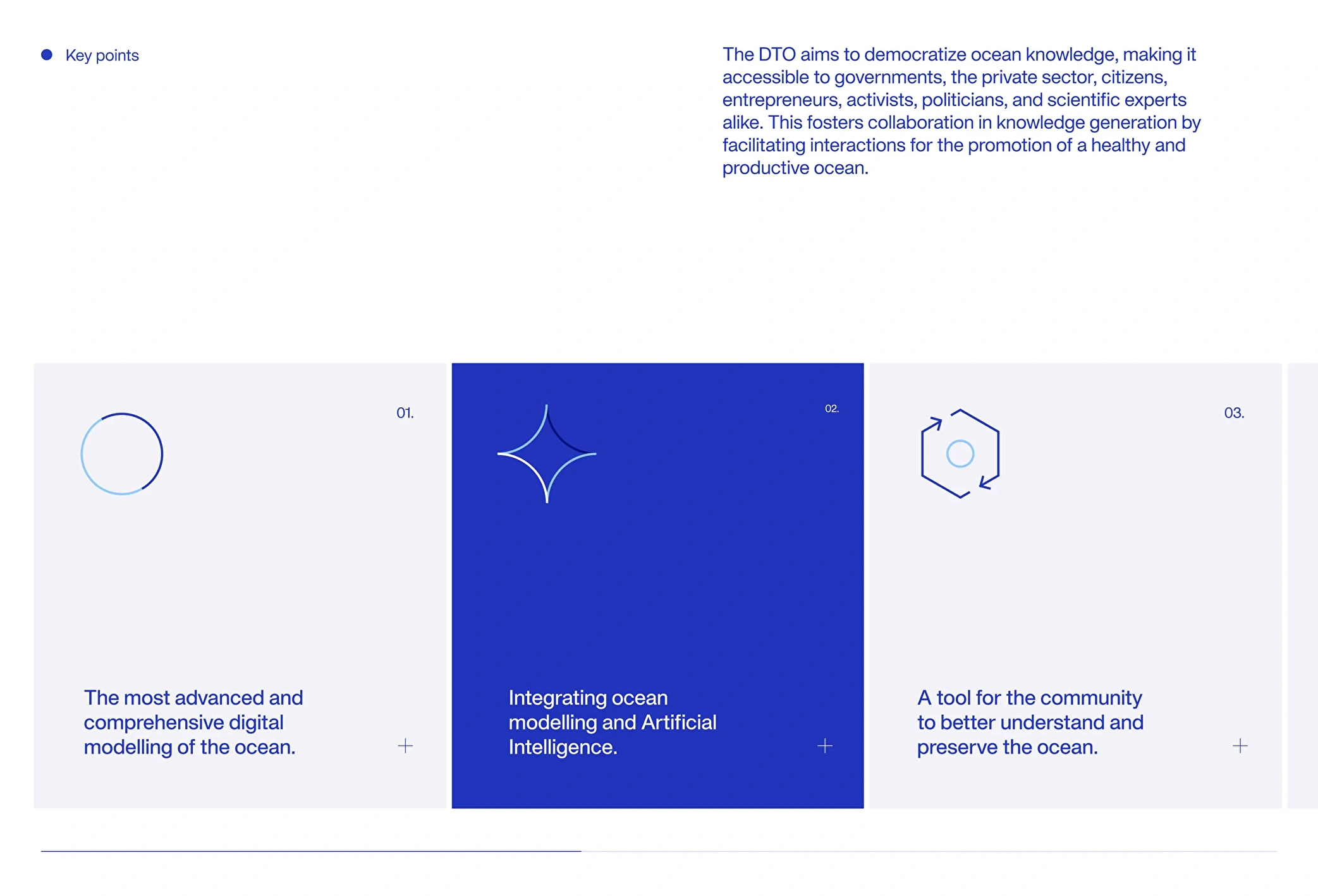 Visual representation of key features with icon design