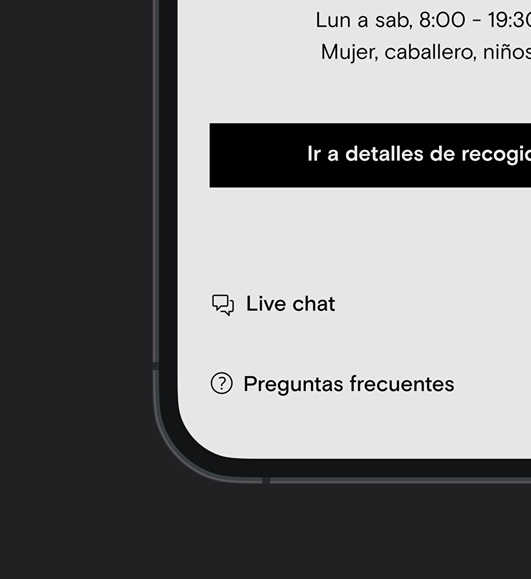 Massimo Dutti mobile app design.