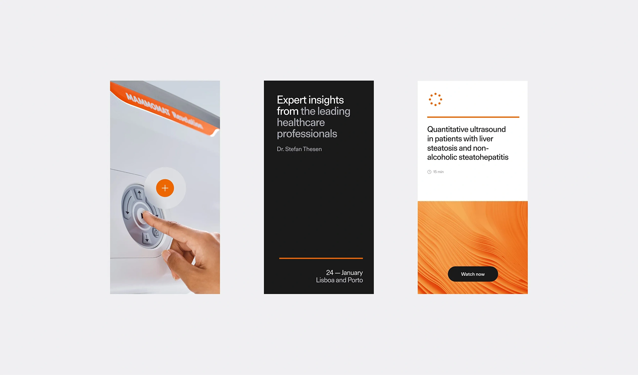 Design of the Siemens Healthineers event page.