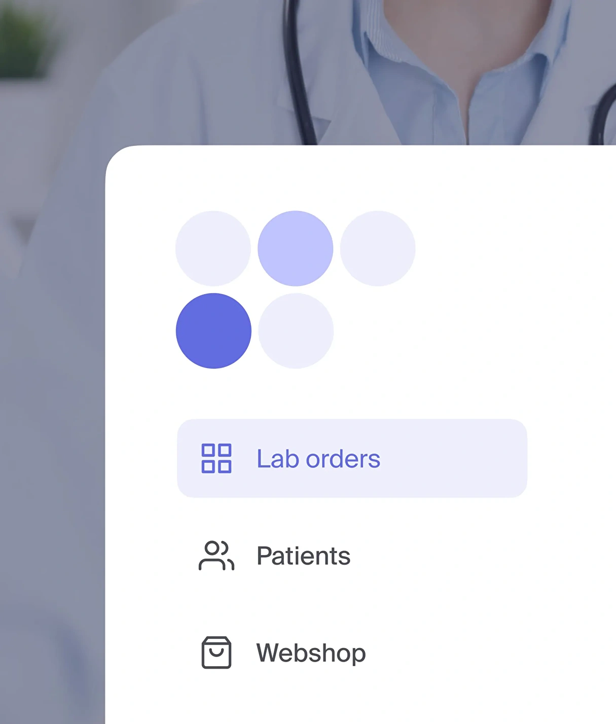 Design of the laboratory platform menu.